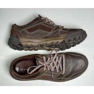 Merrell Berner Lace Espresso Brown Leather Shoes Men’s Size 12 US Walking